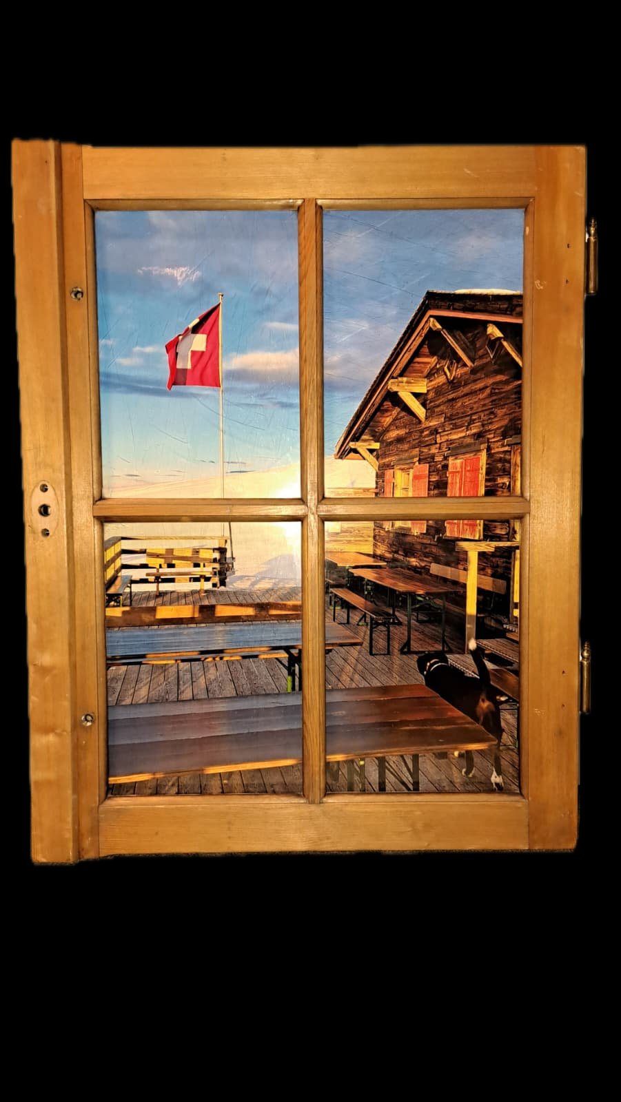 Altholz-Fensterbild Schweiz