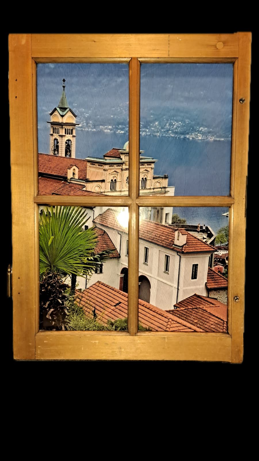 Altholz-Fensterbild Tessin